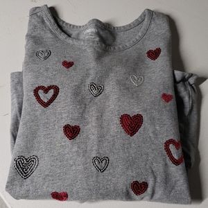 Gymboree Girls Heart Sequin Top